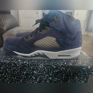 Air Jordan 5 Retro SE Navy Blue High-Top Sneakers Excellent Condition Box Includ